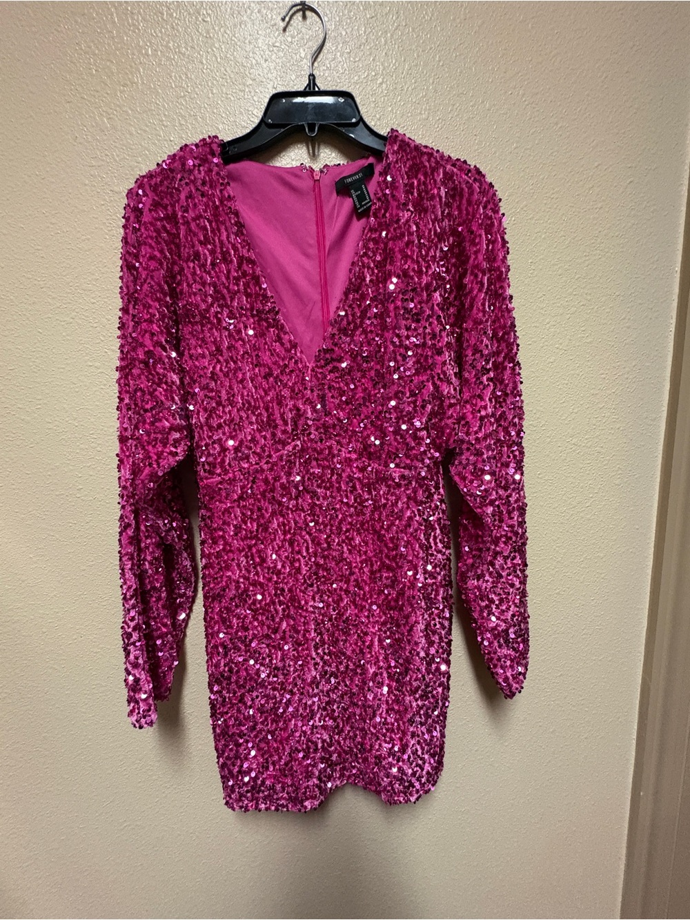 Forever 21 Hot Pink Sequin Dress